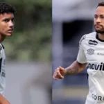 Neymar marca gol e protagoniza cenas tensas com Robinho Jr. após confusão no CT