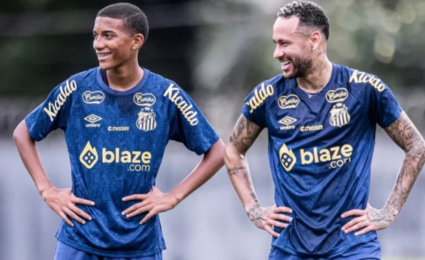 Tensão no CT: Neymar e Robinho Jr se desentendem durante treino do Santos